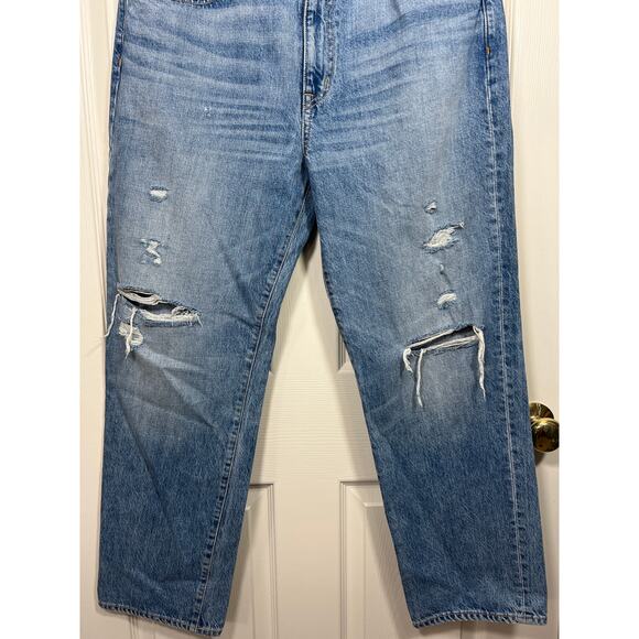 New SLVRLAKE 32 Sophie Straight Leg Jean Ventura Distressed Ripped Denim Capsule - Picture 5 of 10